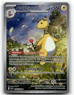 Ampharos 090/086 Illustration Rare Chaos Rising Pokemon Holo NM/M - Image 1