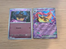 Pokemon TCG Pumpkaboo Reverse Holo & Gourgeist ex Double Rare Chaos Rising NM - Image 1