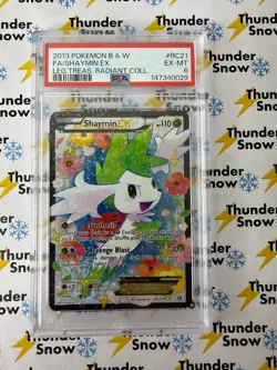 Shaymin EX #RC21 Legendary Treasures Radiant Collection 2013 Pokemon B & W PSA 6 - Image 1