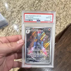 PSA 10 2024 Pokemon Surging Sparks Ceruledge Illustration Rare Holo 197/191 EN - Image 1