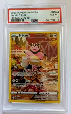 PSA 8 2023 Pokemon SWSH MILTANK #GG24 CROWN ZENITH - Image 1