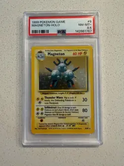 1999 POKEMON BASE SET UNLIMITED #9 MAGNETON-HOLO PSA 8.5 - Image 1