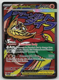 Pokemon Mega Hawlucha ex 268/217 Ascended Heroes Mega Attack Rare Holo NM - Image 1