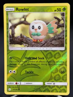Rowlet 17/236 Cosmic Eclipse Reverse Holo Pokemon- Yuka Morii - Image 1