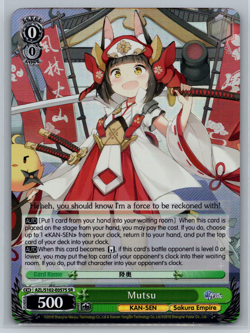 Mutsu Weiss Schwarz Azur Lane Super Rare Foil AZL/S102-E057S SR - Image 1
