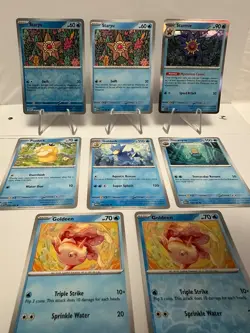 Pokemon 151 Staryu Goldeen Regular & Reverse Holo Near Mint 8 Card Lot - Image 1