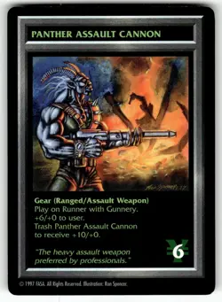 1997 Shadowrun CCG / TCG Card Panther Assault Cannon - Image 1