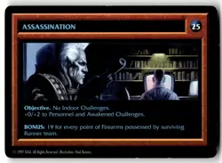 1997 Shadowrun CCG / TCG Card Assassination - Image 1