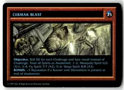 1997 Shadowrun CCG / TCG Card Cermak Blast - Image 1