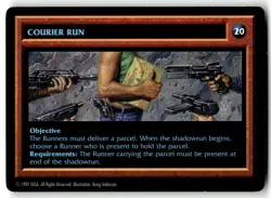 1997 Shadowrun CCG / TCG Card Courier Run - Image 1