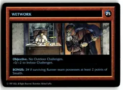 1997 Shadowrun CCG / TCG Card Wetwork - Image 1