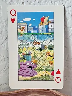 Q-Boy Pokemon Pocket Monsters "Queen Of Hearts" Poker Playing Card - Image 1