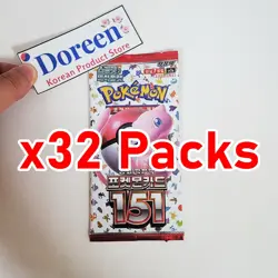 32 Packs Pokemon Card 151 Booster Scarlet&Violet TCG Sealed Sv2A (+5 Free Packs) - Image 2