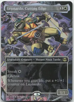 Leonardo, Cutting Edge R Teenage Mutant Ninja Turtles 211 MTG Magic Card NM - Image 1