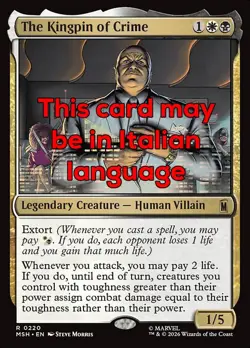 MTG THE KINGPIN OF CRIME FOIL EXC - KINGPIN RE DEL CRIMINE 220 - MSH - MAGIC - Image 1