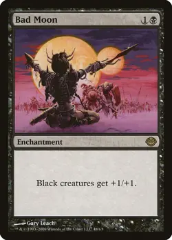 MTG BAD MOON PLAYED - LUNA NERA - DD.GVL - MAGIC - Image 1