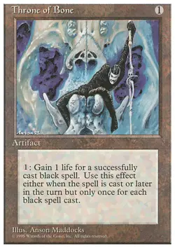MTG THRONE OF BONE PLAYED - TRONO D'OSSA - 4TH - MAGIC - Image 1