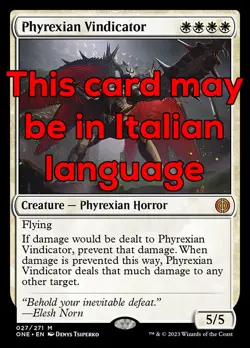 MTG PHYREXIAN VINDICATOR EXC - VENDICATRICE DI PHYREXIA 27 - ONE - MAGIC - Image 1