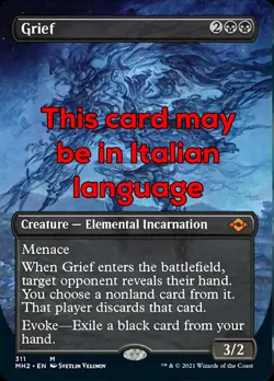 MTG GRIEF EXC - AFFLIZIONE - MH2 EXTRA IT - MAGIC - Image 1