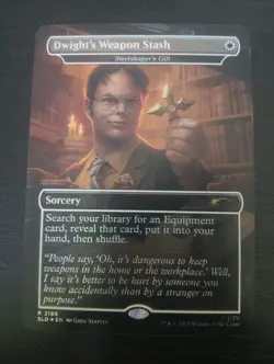 Dwight's Weapon Stash Foil Steelshaper's Gift Secret Lair The Office Destiny MTG - Image 1