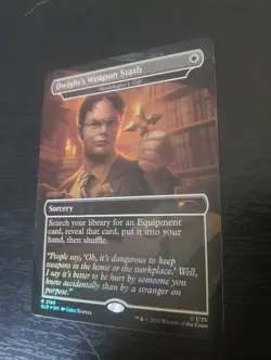 Dwight's Weapon Stash Foil Steelshaper's Gift Secret Lair The Office Destiny MTG - Image 3