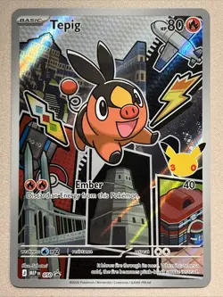 Pokemon Card Tepig Illustration Rare Promo (MEP050) First Partner Series 2 NM - Image 1