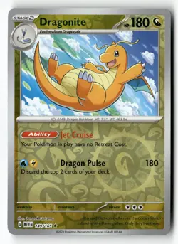 Dragonite 149/165 Rare 151 Pokemon Reverse Holo Near Mint - Image 1