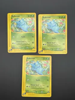 Pokemon TCG Bulbasaur Expedition Base Set, Card 94/165, Regular Common Set Of 3 - Image 1