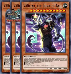 Yugioh! 3x VARefar, the Judge of Ball DOOD-EN027 Common 1st Ed NM - Image 1