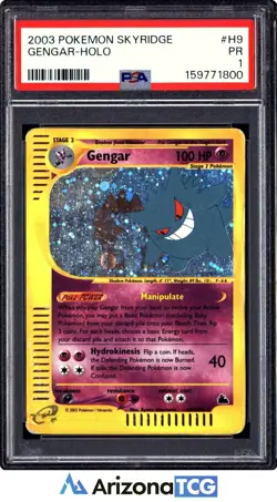 Pokemon 2003 Gengar H9 Holo Skyridge PSA 1 - Image 1