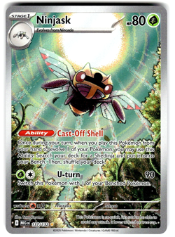 Pokemon 2025 ME01: Mega Evolution Ninjask 137/132 Illustration Rare - Image 1