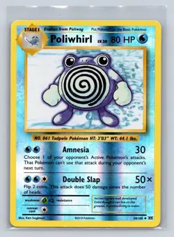 Poliwhirl 24/108 Uncommon Evolutions Pokemon Reverse Holo NM - Image 1