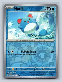 Marill 044/193 Common Paldea Evolved Pokemon Reverse Holo NM - Image 1