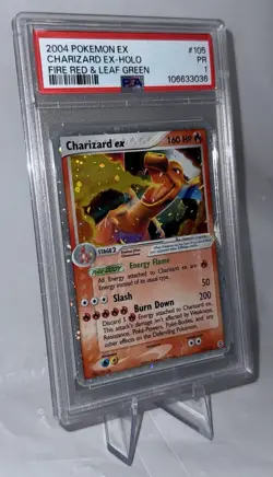 2004 Pokemon Charizard ex Holo 105 PSA 1 PR Fire Red Leaf Green WOTC - Image 3