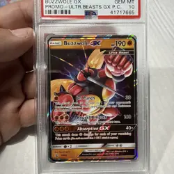 2017 Pokemon Black Star Promo #SM69 Buzzwole GX PSA 10 Gem Mint - Image 1