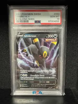 Pokemon Umbreon V 094/203 Evolving Skies Holo Ultra Rare PSA 10 2021 - Image 1