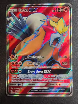 Entei GX 71/73 NM Shining Legends Ultra Rare Pokemon - Image 1