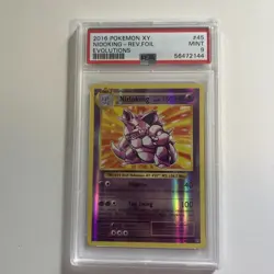 PSA 9 Nidoking Reverse Holo 45/108 Pokemon XY Evolutions 2016 English - Image 1