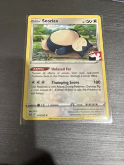 Snorlax 143/196 Prize Pack Stamped Series Pokemon TCG Non-Holo Rare Lost Origin - Image 1