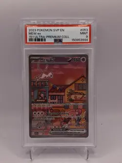 2023 POKEMON SVP EN-SV BLACK STAR PROMO 151 ULTRA-PREM COLL #053 MEW EX PSA 9 - Image 1
