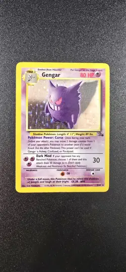 Wizards of the Coast Gengar 5/62 Fossil Holo Rare 80 HP Stage 2 Pokemon TCG - Image 1