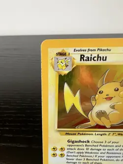 Raichu - 14/62 Fossil Holo Rare - LP - Pokemon TCG WOTC Vintage 1999 - Image 2