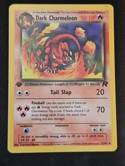 Pokemon TCG Dark Charmeleon 32 Team Rocket Rare 1st Edition LP - Image 1