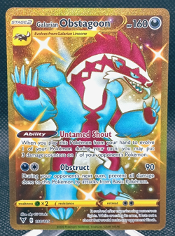 Galarian Obstagoon 198/185 Secret Rare Vivid Voltage Pokemon TCG LP - Image 1
