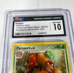 CGC 10 GEM MINT Parasect 005/034 Holo 2023 Pokemon TCG Classic Venusaur Lugia - Image 3