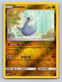 Dratini 148/236 Common Unified Minds Pokemon Reverse Holo NM - Image 1
