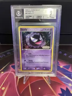 Gastly 52/92 Legend Maker Reverse Holo Stamped Card BGS 9 MINT - Image 1
