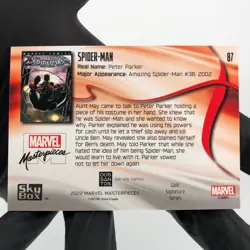 Marvel Card Spider-Man 87 Signature Series Masterpieces 2022 Upper Deck - Image 4