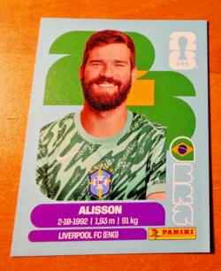 PANINI FOOTBALL FIFA WORLD CUP STICKER CARD SOCCER CARTE ALISSON BRA 2 MINT 2026 - Image 1