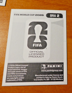 PANINI FOOTBALL FIFA WORLD CUP STICKER CARD SOCCER CARTE ALISSON BRA 2 MINT 2026 - Image 2